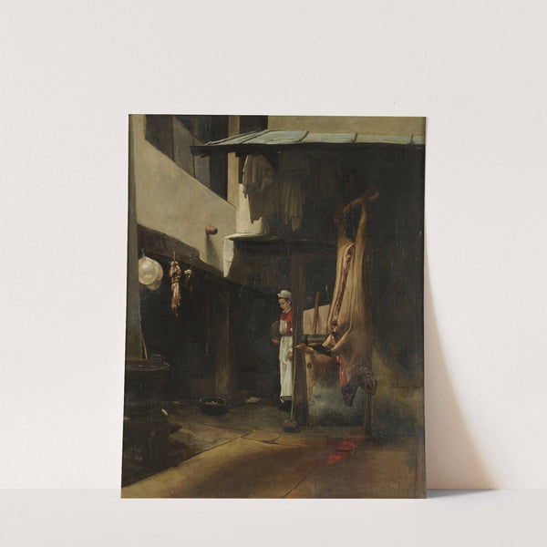 Le cochon (cour de charcutier) (1874) by François Bonvin