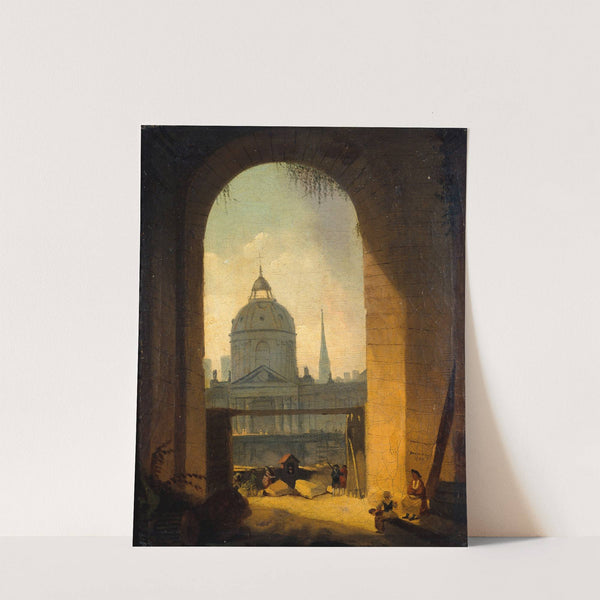 Le collège des Quatres-Nations, vu de l'entrée de la cour carrée du Louvre by Pierre-Antoine Demachy