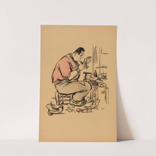 Le cordonnier (1919) by Georges Goursat (Sem)