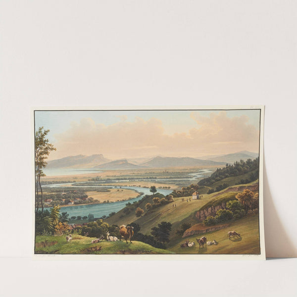 Le cours du Rhin par sa vallée avec la vue supérieur du lac de Constance by Johann Ludwig Bleuler