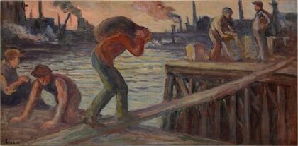 Le Déchargement de la péniche (circa 1925-30)