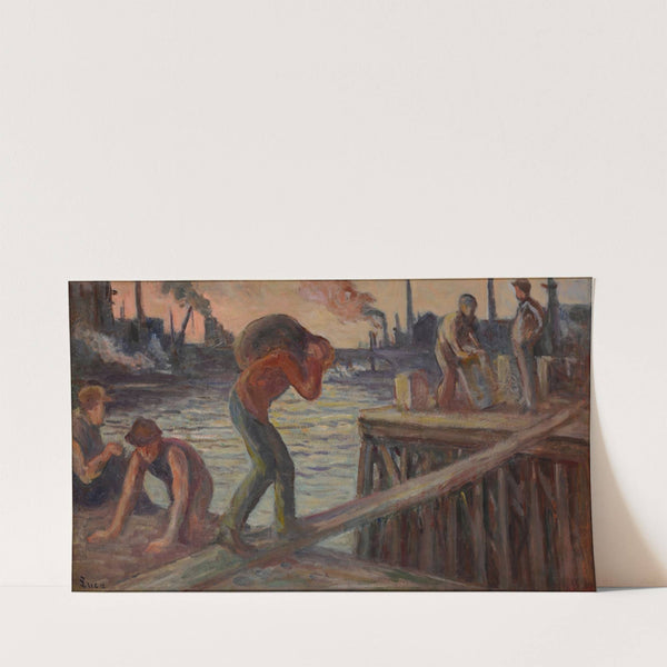 Le Déchargement de la péniche (circa 1925-30) by Maximilien Luce