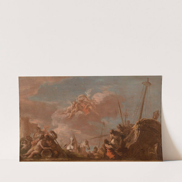 Le Déchargement en bord de Seine de marchandises en provenance de la Louisiane (1720) by Giovanni Antonio Pellegrini