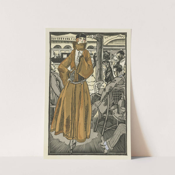 Le déjeuner au cabaret ; Tailleur, en cottaperllaine de Rodier (1921) by Fernand Siméon