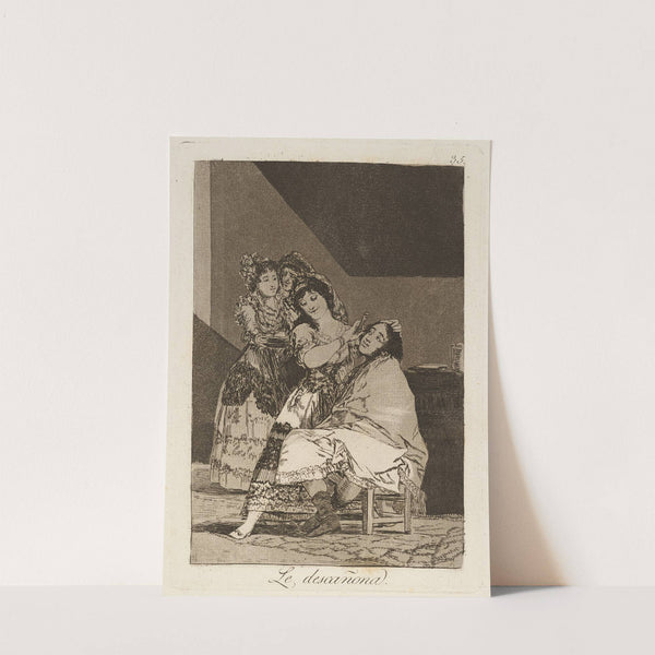 Le descañona. (She fleeces him.) (1796-1797) by Francisco de Goya