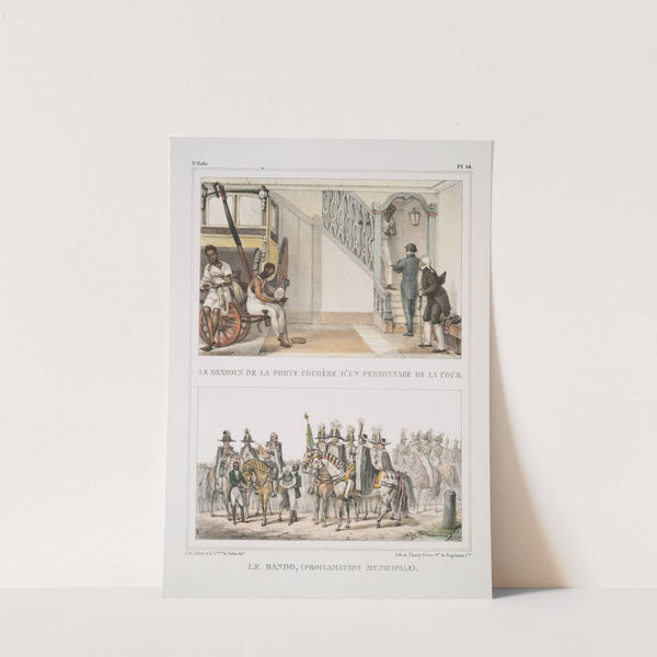 Le dessous de la porte cochère d’un personnage de la cour; Le Bando,(proclamation municipale) (1834 - 1839) by Jean Baptiste Debret