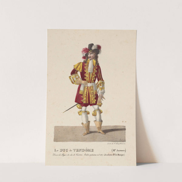 Le duc de Vendôme (Mr Aumer) dans Les pages du duc de Vendôme, ballet pantomime en 1 acte (1820) by Auguste Garneray