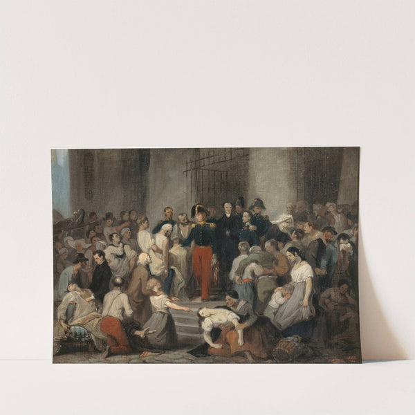 Le duc d'Orléans visitant les malades de l'Hôtel-Dieu pendant l'épidémie de choléra, en 1832 by Alfred Johannot