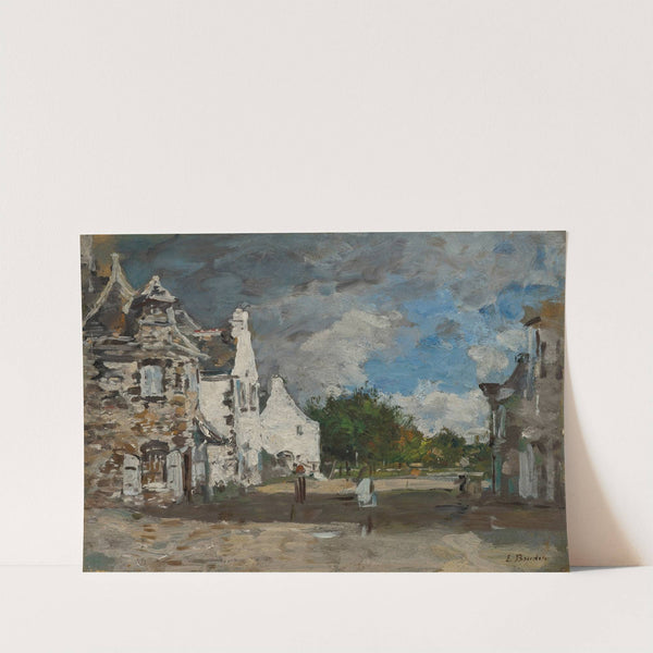 Le Faou, un coin du village (1867-70) by Eugène Boudin