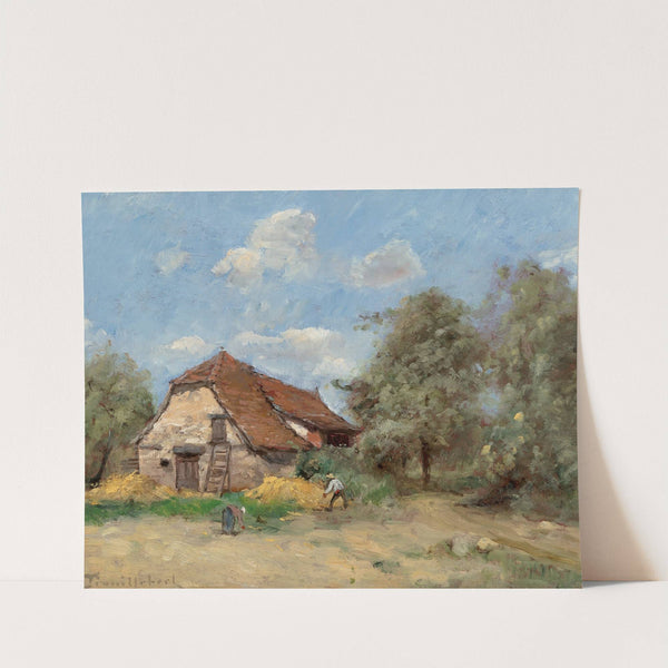 Le faucheur près de la ferme by Paul Désiré Trouillebert