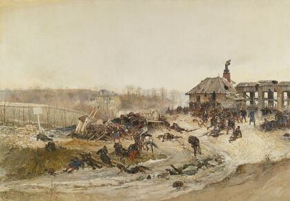 Le Four A Chaux; A Study For The Panorama Of The Battle Of Champigny