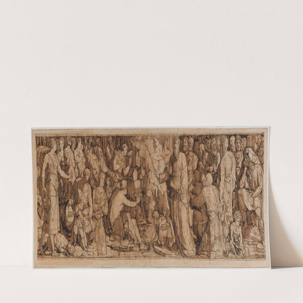 Le frappement du rocher, Etude pour un fragment du pavage de la cathédrale de Sienne (16th Century) by Domenico Beccafumi