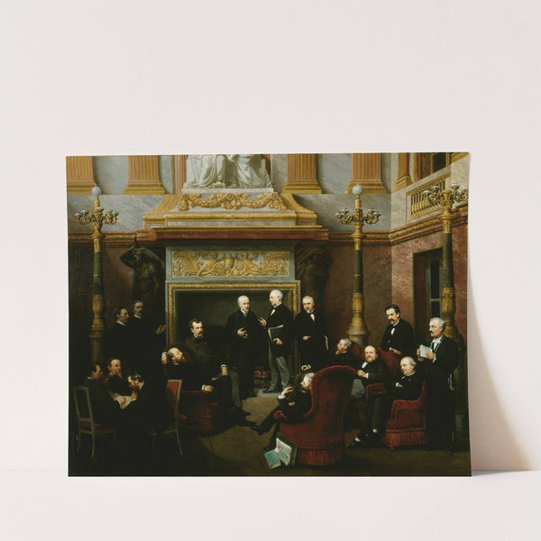 Le Fumoir de l'Assemblée nationale au château de Versailles, en 1876 by Léon Aclocque