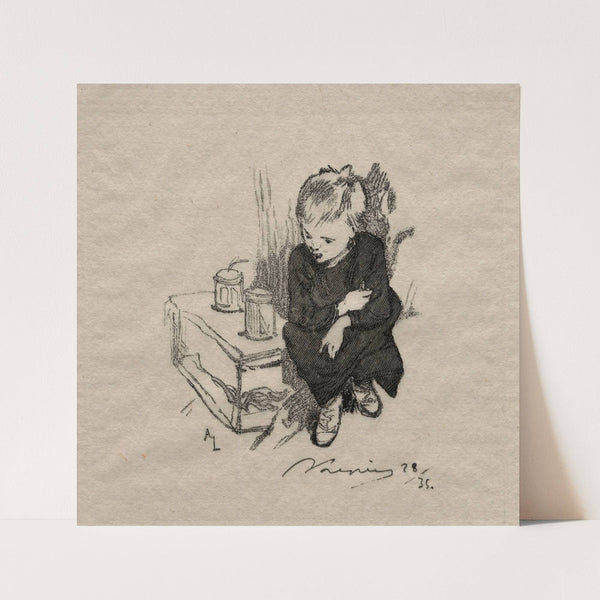 Le gamin a l’orset (1889) by Auguste Louis Lepère