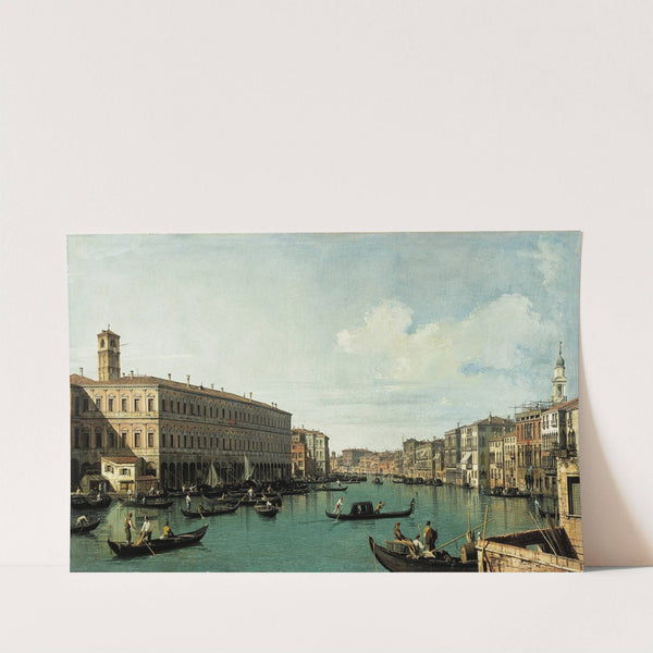 Le Grand Canal, vu du pont du Rialto by Canaletto
