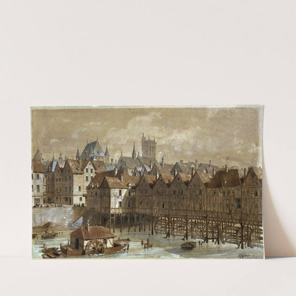 Le Grand Châtelet et le pont aux Meuniers en 1580 (1915-1945) by Fédor Hoffbauer