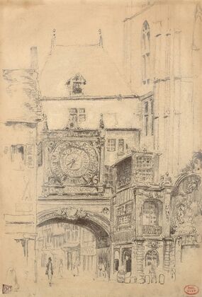 Le Gros Horloge et la fontaine d’Aréthuse à Rouen