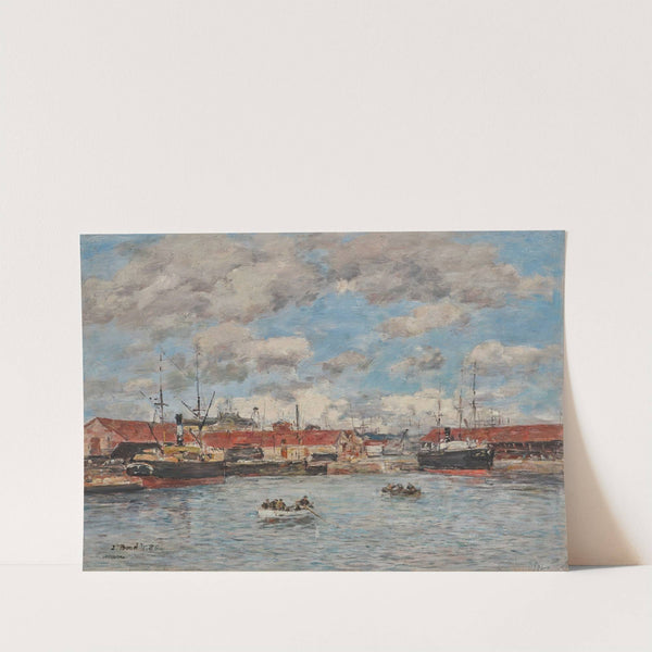 Le Havre, le bassin des docks (1885) by Eugène Boudin