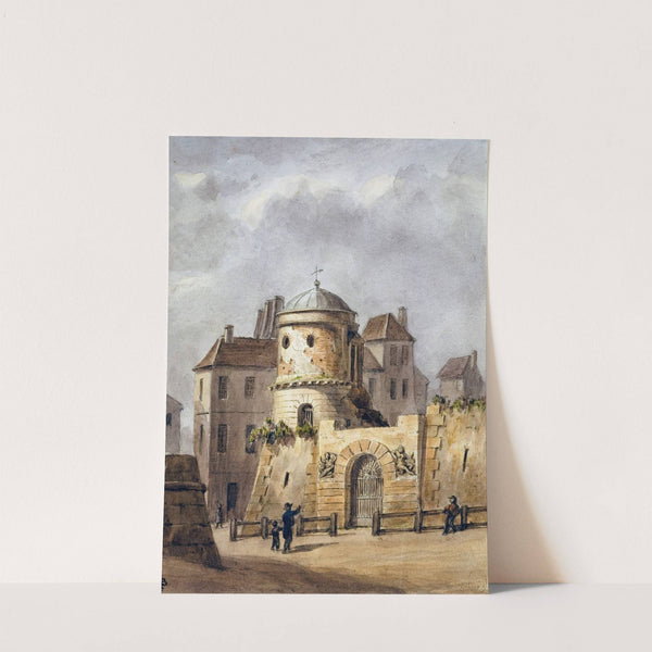 Le jardin de Beaumarchais. by Auguste-Sébastien Bénard