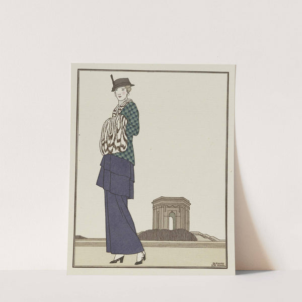 Le Jardin de Peyrou; Costume tailleur de Chéruit (1914) by Bernard Boutet de Monvel