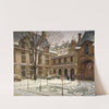 Le jardin du musée Carnavalet ; effet de neige by Henry Tenré