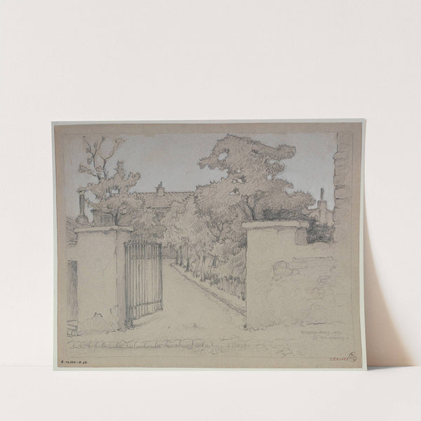 Le jardin d’une maison, 24 rue Norvins by Ferdinand Boberg