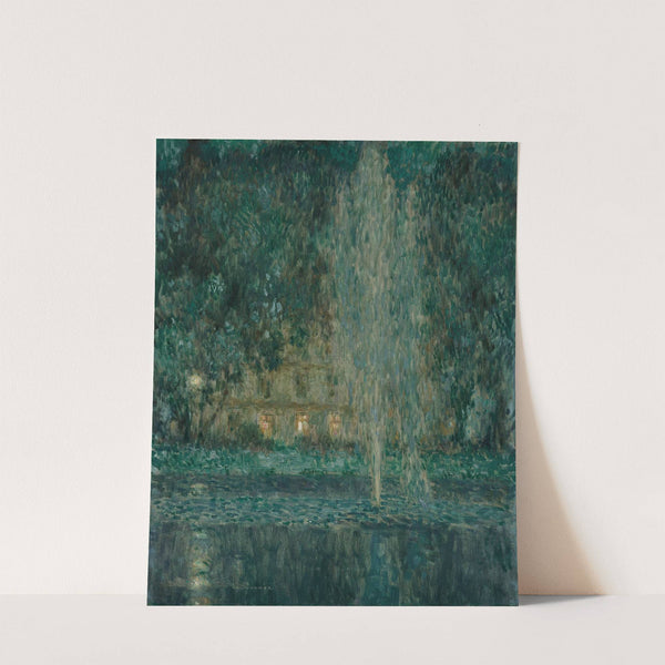Le jet d'eau, la nuit by Henri Le Sidaner