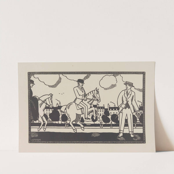 Le jeune homme et les cavaliers (1913) by Jean-Émile Laboureur