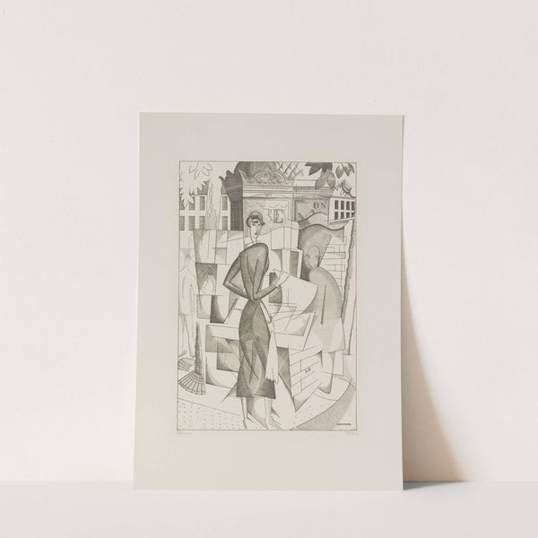 Le kiosque à journeaux (1920-1929) by Jean-Émile Laboureur