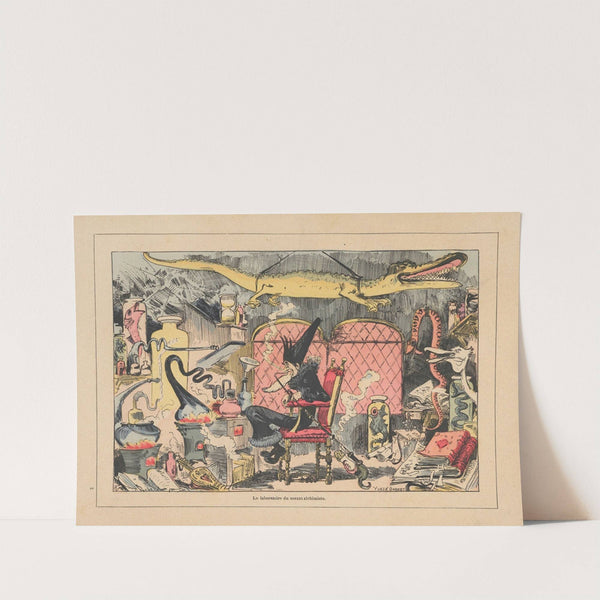 Le laboratoire du savant alchimiste (1881) by Albert Robida