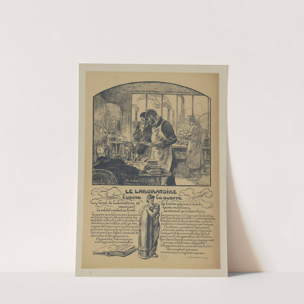 Le laboratoire, l’usine, la guerre (1918) by Victor Prouvé