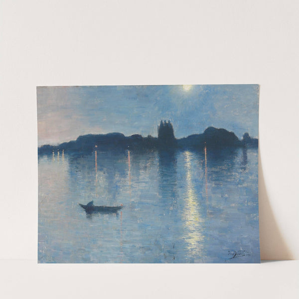 Le lac au clair de lune (1888) by Jean Delville