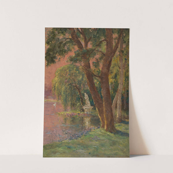 Le lac d’amour – le lever du soleil – la statue de Vénus et Cupidon (1918) by Marie- Joseph-Leon Clavel ( Iwill)