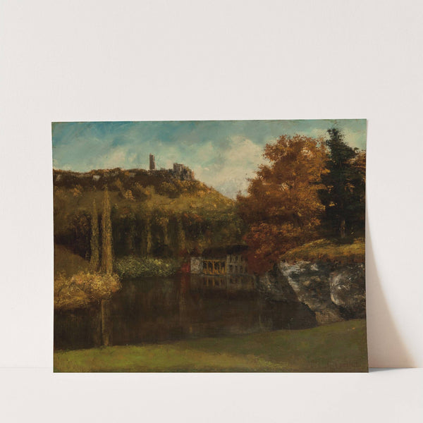 Le Lavoir (Vue et ruines du Château de Scey-en-Varais) (circa 1872) by Gustave Courbet