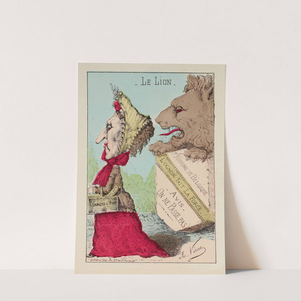 Le lion On ne passe pas Et Victor qui m’attend. (1871) by H. Nérac