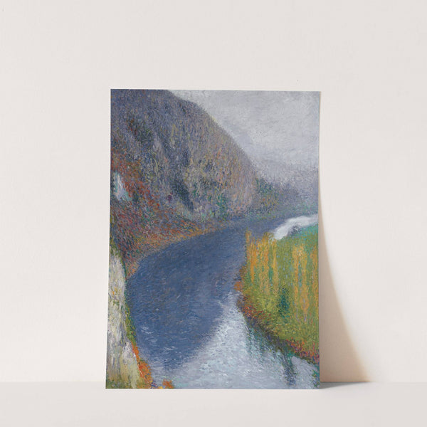 Le Lot au pied des falaises de St-Cirq-Lapopie by Henri Martin