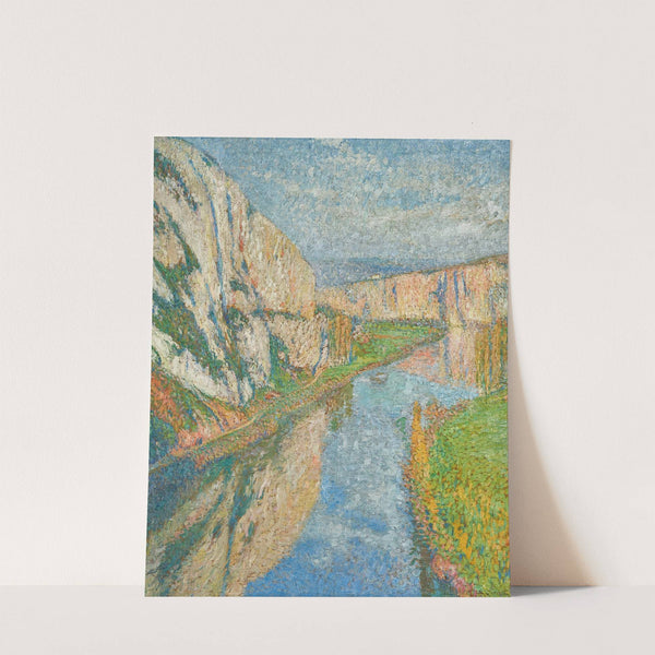Le lot aux pieds des falaises de Saint-Cirq-Lapopie (circa 1920) by Henri Martin