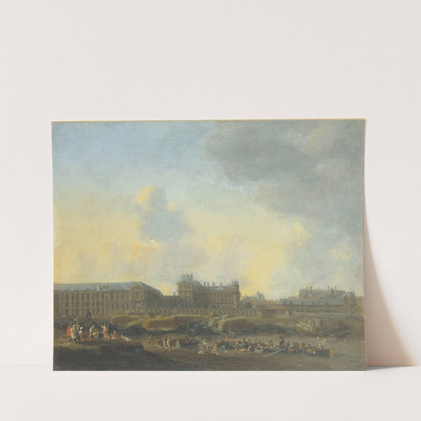 Le Louvre et l'Hôtel de Bourbon, vus de la rive gauche by Reinier Nooms