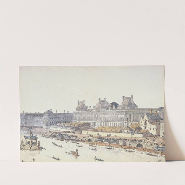 Le Louvre sous Louis XV, spectacle nautique de Servandoni pour le mariage de Louise-Elisabeth avec le future Duc de Parm (1915-1945) by Fédor Hoffbauer