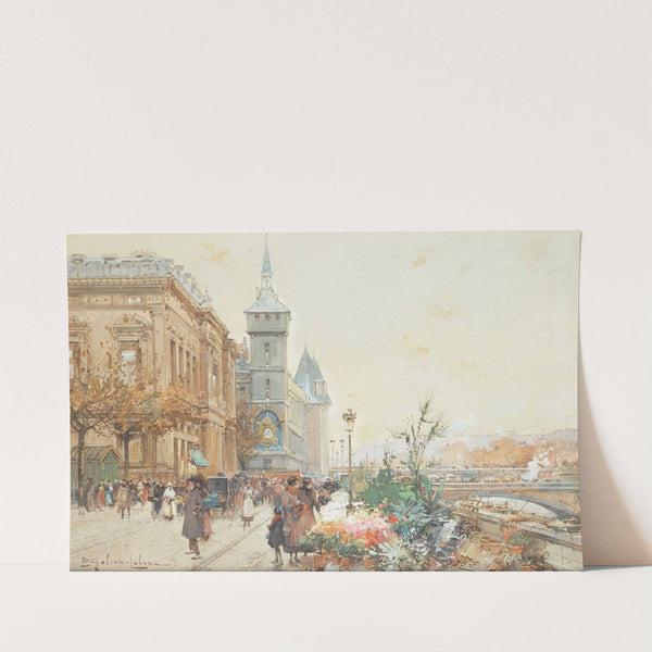 Le Marché Aux Fleurs by Eugène Galien-Laloue