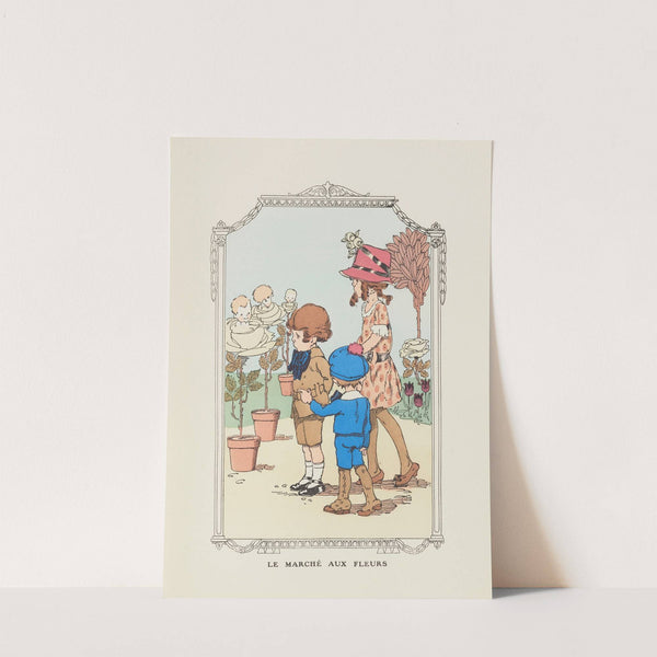 Le marché aux fleurs (1920) by Gaston Marechaux