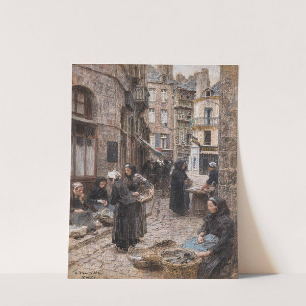 Le marché aux poissons, St. Malo by Léon Augustin Lhermitte