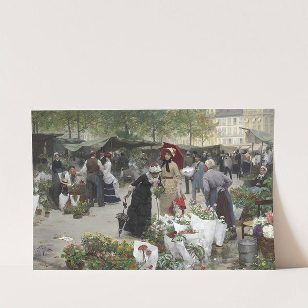 Le marché des fleurs by Victor Gabriel Gilbert
