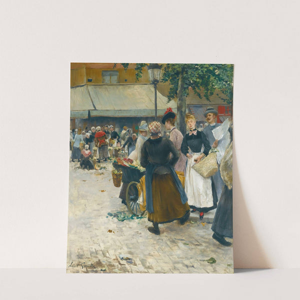 Le Marche Des Halles, Paris by Norbert Goeneutte