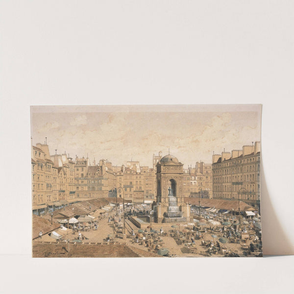 Le Marché et la fontaine des Innocents en 1855 (1915-1945) by Fédor Hoffbauer
