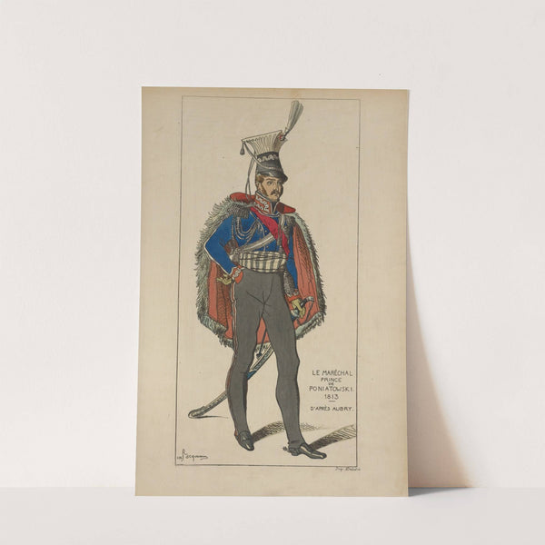 Le maréchal prince de Poniatowski. 1813. D'après Aubry. by Raphaël Jacquemin
