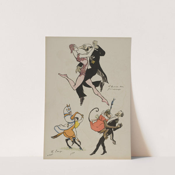 Le Massacre du Printemps ; Gabriel Astruc, Nijinsky, Frédéric Madrazzo (1913) by Georges Goursat (Sem)