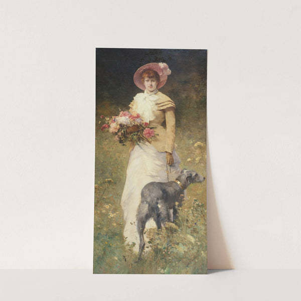 Le Matin, dit aussi Femme au chien (1880) by Ferdinand Heilbuth