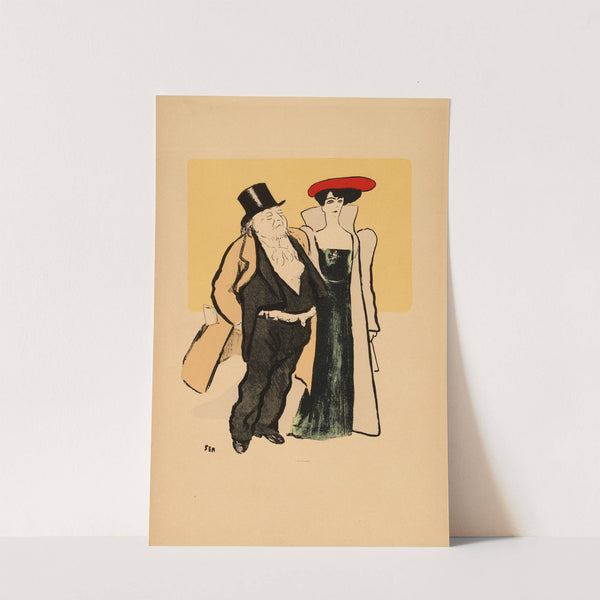 Le ménage Catulle Mendès (1905) by Georges Goursat (Sem)