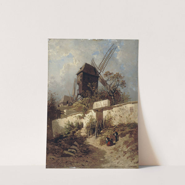 Le Moulin de la Galette à Montmartre by Eugène Ciceri